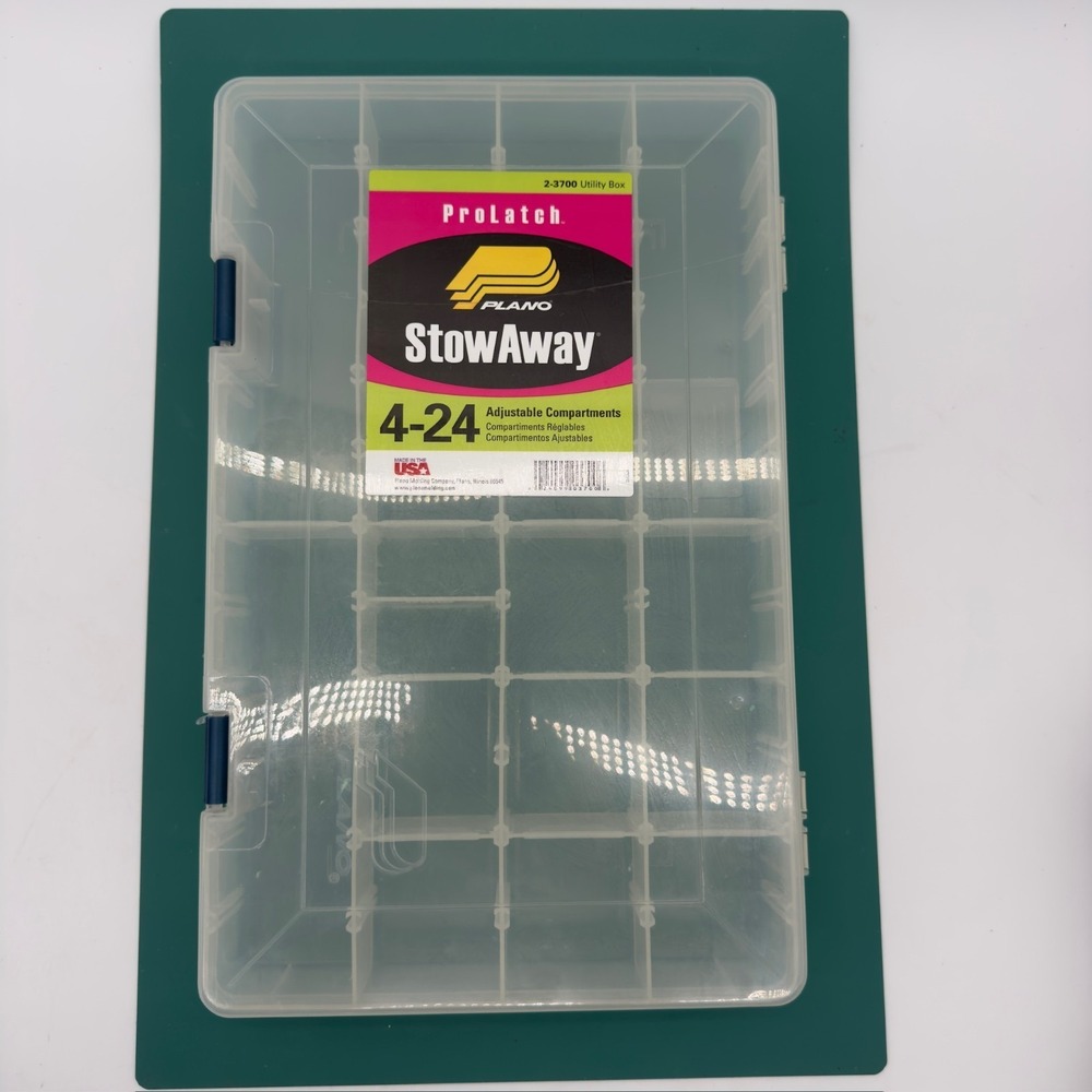 NEW Plano ProLatch StowAway 2-3700 Adjustable Utility Box 4-24 Compartments
